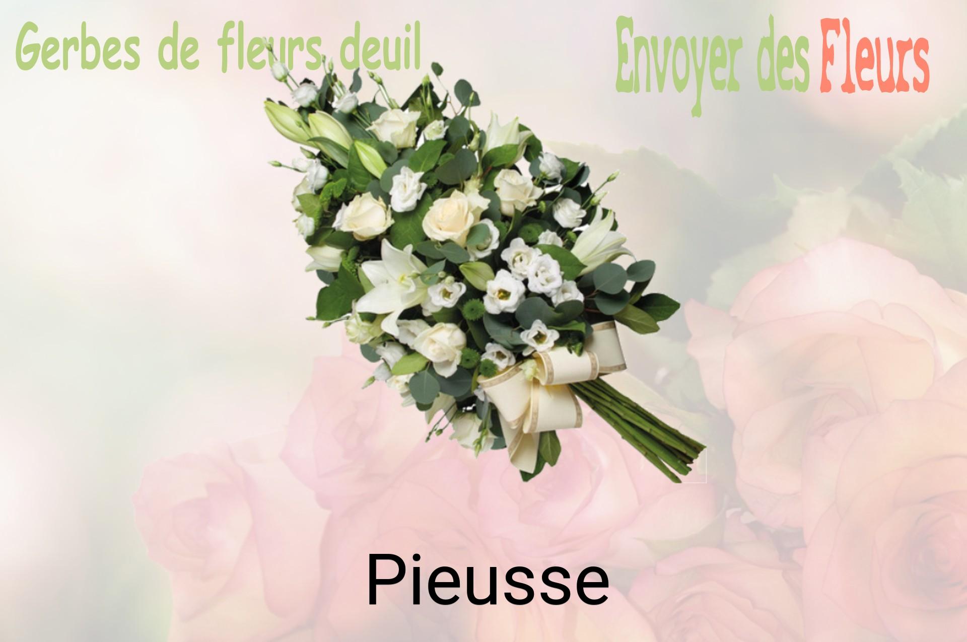 Gerbe de fleurs de deuil livrée à Pieusse